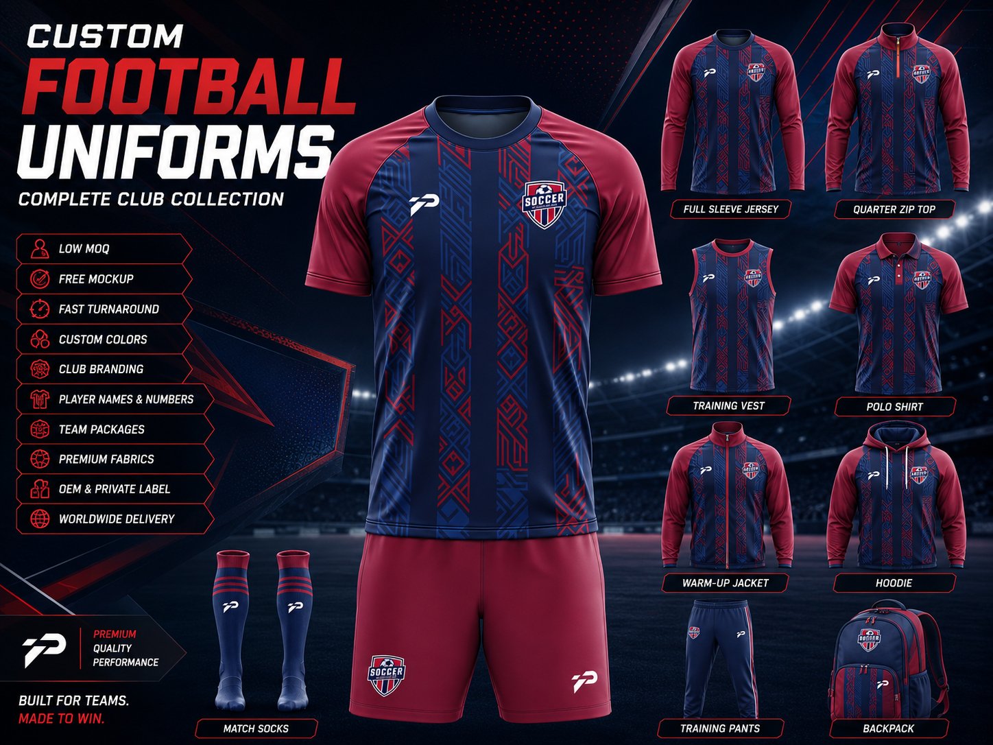 Patriot Elite Custom Football Kit - Image 2