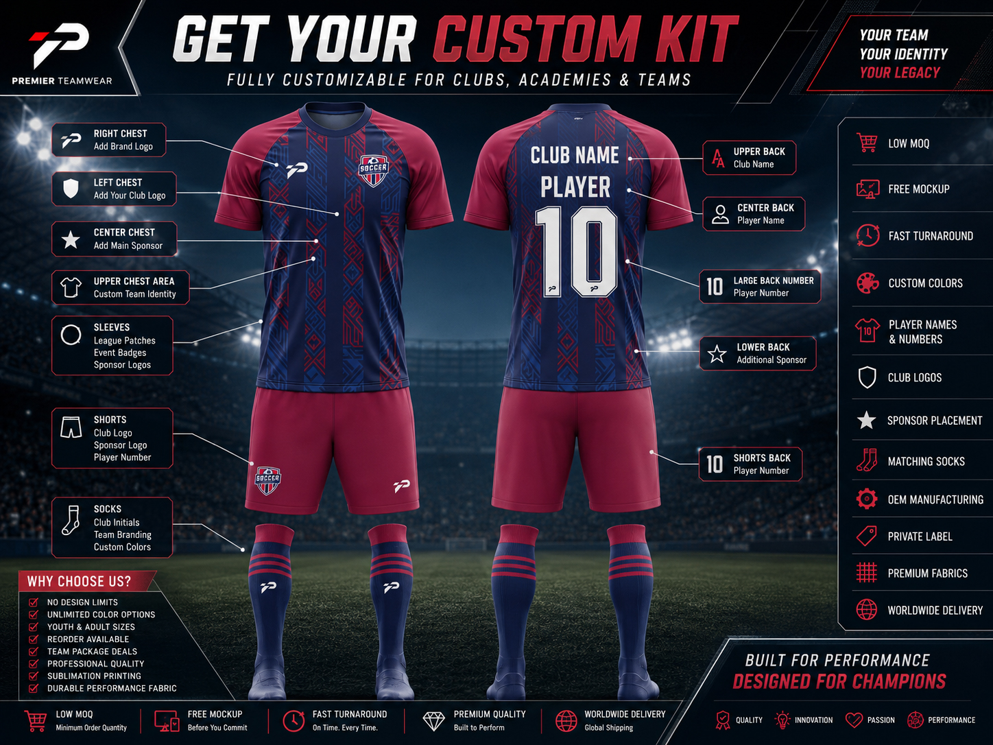 Patriot Elite Custom Football Kit - Image 4