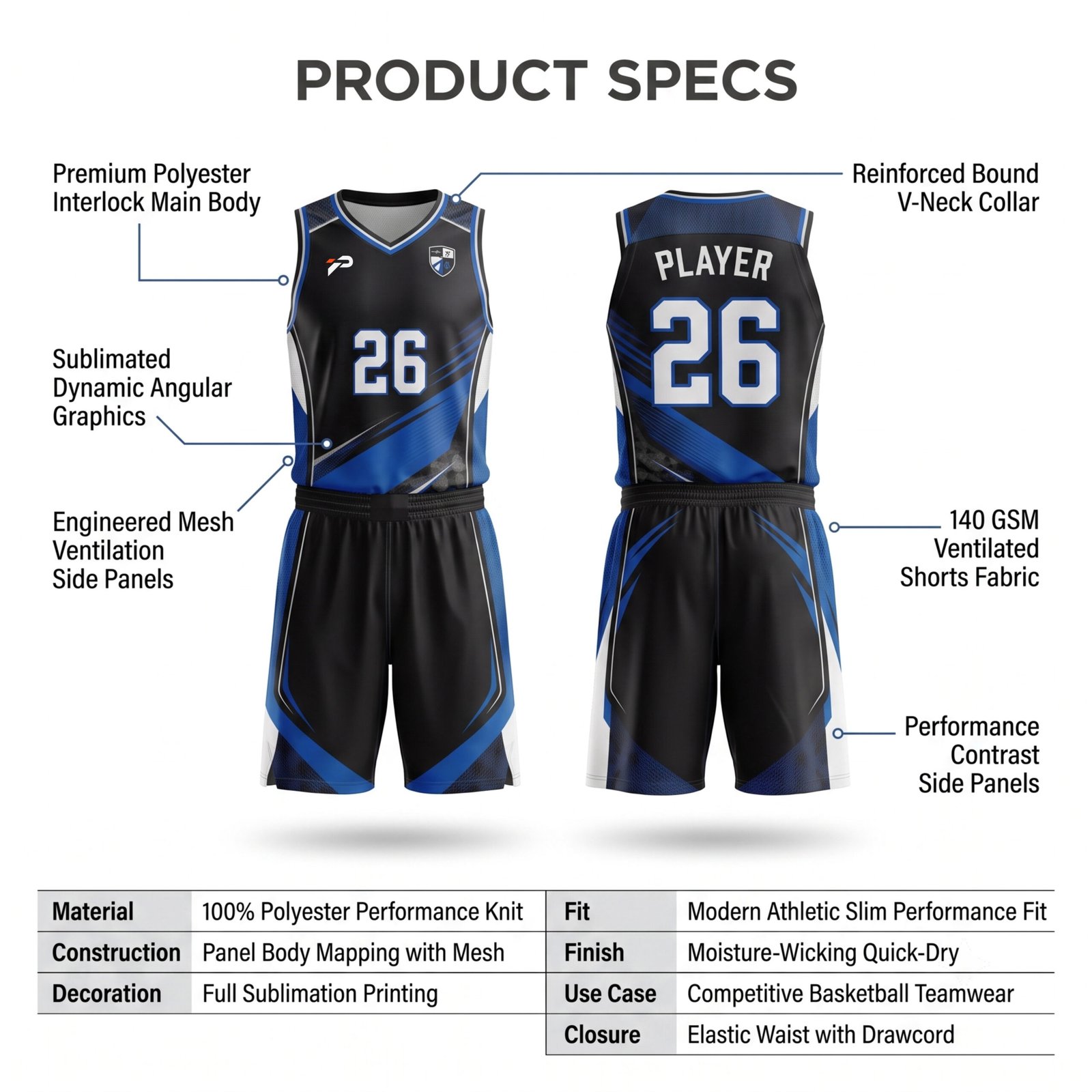 Basketball Team Jerseys with Custom Shorts for Professional Teams
